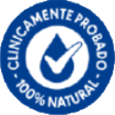 The blue icon with tick