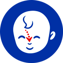 The blue icon with baby face and arrow pointing on the nose