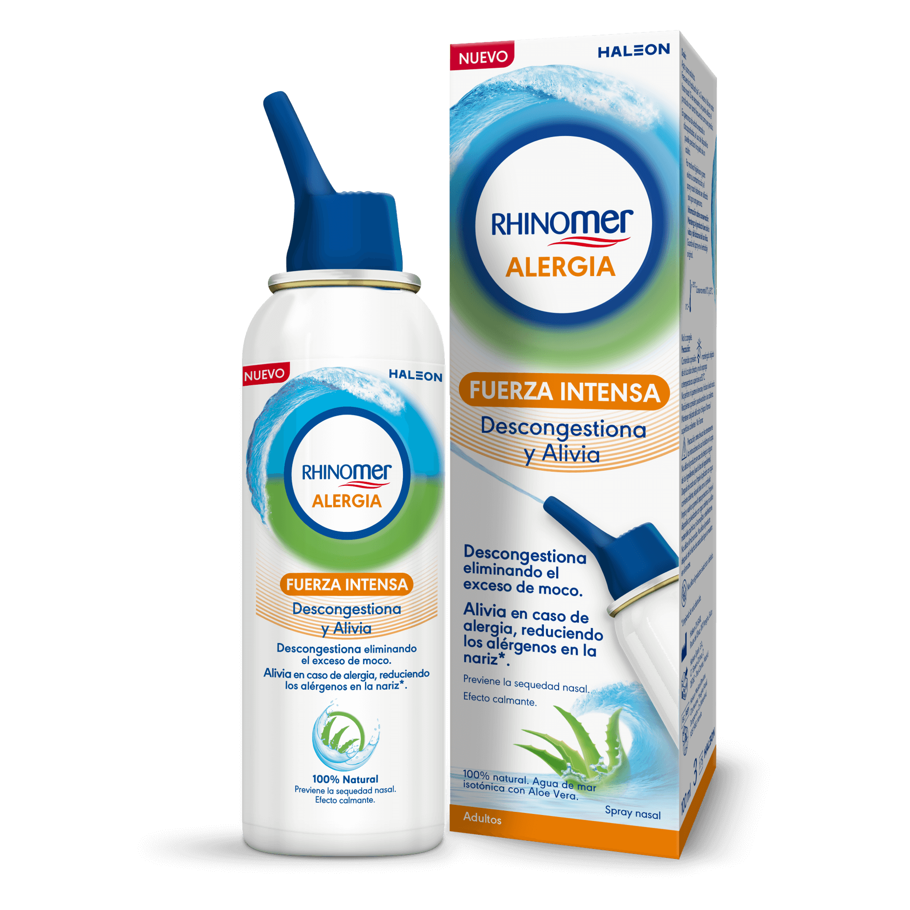 Rhinomer Alergia, spray de agua de mar isotónica para aliviar síntomas de la alergia (congestión y secreción nasal)