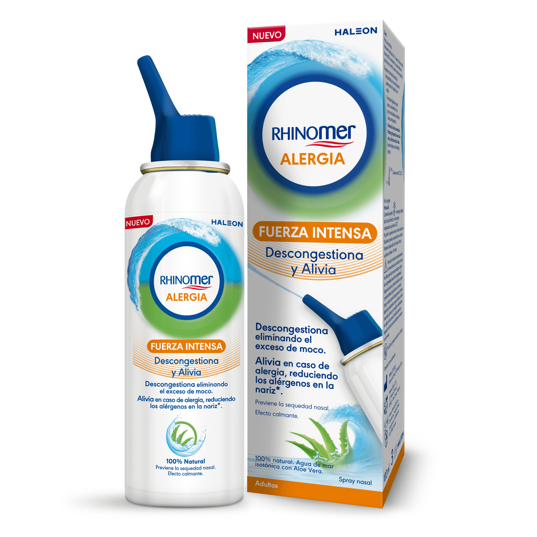 Rhinomer Alergia, spray de agua de mar isotónica para aliviar síntomas de la alergia (congestión y secreción nasal)